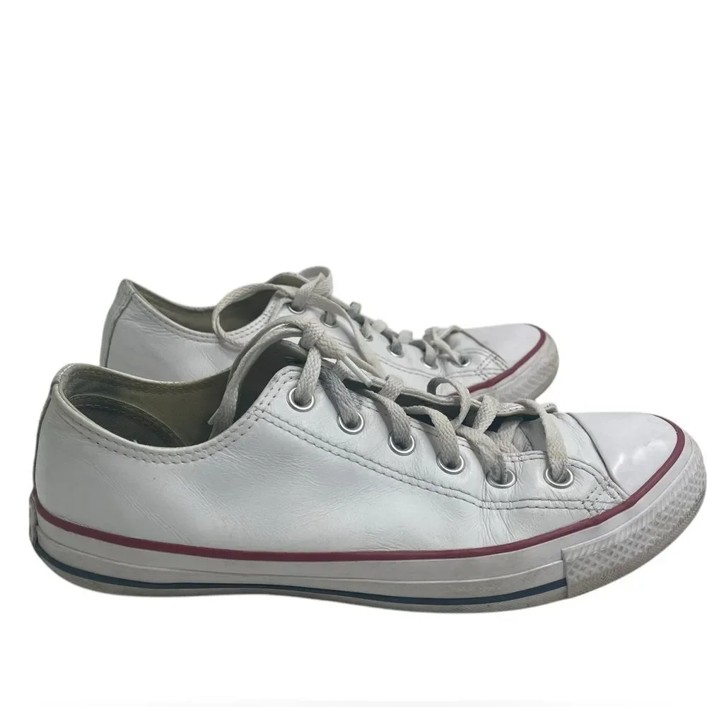 CONVERSE ALL STAR WHITE LEATHER SNEAKER MEN 7.5 WOMEN'S 9.5